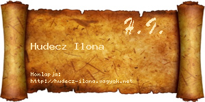 Hudecz Ilona névjegykártya